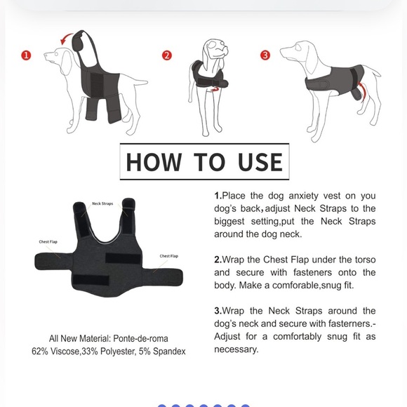 Breathable Dog Shirt For Thunderstorm, Dog Anxiety Vest Jacket Warp Size XL - Picture 4 of 12